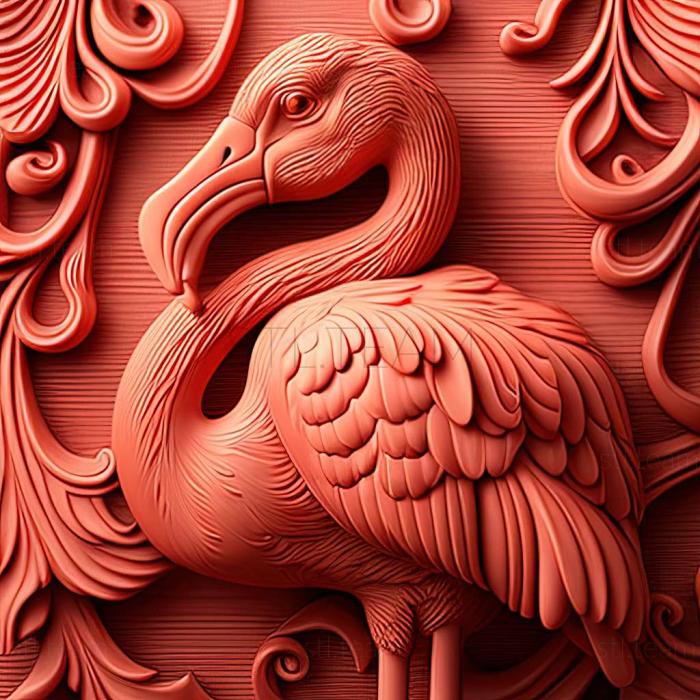 3D model flamingo (STL)